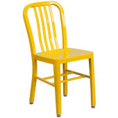 LVLO-997271 LiVello, Indoor / Outdoor Steel Cafe Dining Chair, Yellow