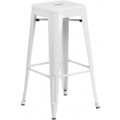 LVLO-20522 LiVello, Indoor / Outdoor Stackable Steel Barstool, White