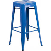 LVLO-239431 LiVello, Indoor / Outdoor Stackable Steel Barstool, Blue