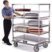 593 Lakeside, 75" x 30 3/4" Stainless Steel Queen Mary Cart w/ 4 Shelves