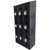 43048 Omcan USA, 36" x 12" x 72" 9 Compartment Locker, Black