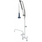 B-0123-12CRB8TP T&S Brass, 8" Center Deck Mount Pre-Rinse Faucet w/ 12" Add-On Faucet & Accessory Tee