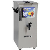 03250.0005 Bunn, 4 Gallon Stainless Steel Iced Tea Dispenser w/ Brew-Thru Lid