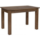 LVLO-180922 LiVello, 46" x 30" Wood Farm Table, Antique Rustic Pine