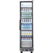 SCR1104RH Summit Appliance, 19 1/2" 1 Swing Glass Door Merchandiser Refrigerator