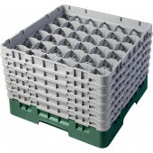 36S1114119 Cambro, 36 Compartment Camrack Full Size Glass Rack w/ 6 Extenders, Sherwood Green