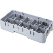10HC258151 Cambro, 10 Compartment Camrack Half Size Cup Rack, Soft Gray
