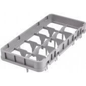 10HE1151 Cambro, 10 Compartment Full Drop Camrack Half Size Glass Rack Extender, Soft Gray