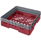 BR414416 Cambro, 1 Compartment Camrack Full Size Open Dishwasher Rack w/ 1 Extender, Cranberry