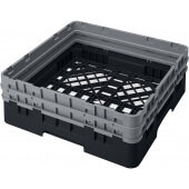 BR578110 Cambro, 1 Compartment Camrack Full Size Open Dishwasher Rack w/ 2 Extenders, Black
