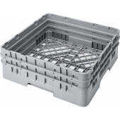 BR578151 Cambro, 1 Compartment Camrack Full Size Open Dishwasher Rack w/ 2 Extenders, Soft Gray