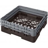 BR578167 Cambro, 1 Compartment Camrack Full Size Open Dishwasher Rack w/ 2 Extenders, Brown