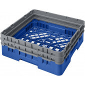 BR578168 Cambro, 1 Compartment Camrack Full Size Open Dishwasher Rack w/ 2 Extenders, Blue