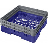 BR578186 Cambro, 1 Compartment Camrack Full Size Open Dishwasher Rack w/ 2 Extenders, Navy Blue