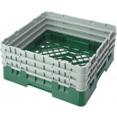 BR712119 Cambro, 1 Compartment Camrack Full Size Open Dishwasher Rack w/ 3 Extenders, Sherwood Green