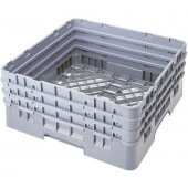 BR712151 Cambro, 1 Compartment Camrack Full Size Open Dishwasher Rack w/ 3 Extenders, Soft Gray