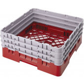 BR712163 Cambro, 1 Compartment Camrack Full Size Open Dishwasher Rack w/ 3 Extenders, Red