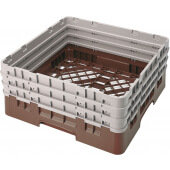 BR712167 Cambro, 1 Compartment Camrack Full Size Open Dishwasher Rack w/ 3 Extenders, Brown