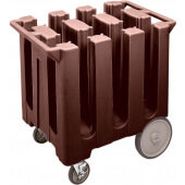 DC575131 Cambro, 6 Column Poker Chip Dish Caddy, Holds up to 360 Plates, Brown