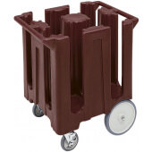 DC825131 Cambro, 4 Column Poker Chip Dish Caddy, Holds up to 240 Plates, Brown