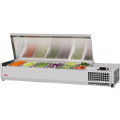 CTST-1500-13-N Turbo Air, 59" Refrigerated Countertop Salad Table, (6) 1/3 Size Pans