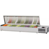 CTST-1800-13-N Turbo Air, 71" Refrigerated Countertop Salad Table, (8) 1/3 Size Pans