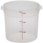 RFS6PP190 Cambro, 6 Qt Polyethylene Food Storage Container, Translucent
