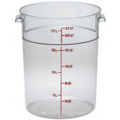 RFSCW22135 Cambro, 22 Qt Camwear® Polycarbonate Food Storage Container, Clear