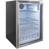 EMM-4HC Excellence Industries, 19.5" 1 Swing Glass Door Countertop Refrigerated Merchandiser