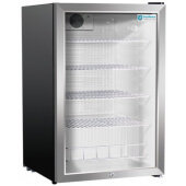 EMM-5HC Excellence Industries, 21.38" 1 Swing Glass Door Countertop Refrigerated Merchandiser