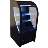 AC-6HC Excellence Industries, 25 1/2" Vertical Open Display Case Merchandiser, Black