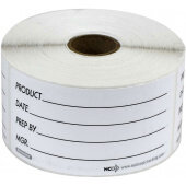 RP24R National Checking Company, 4" x 2" Removable Food Rotation Label Roll (500/roll)