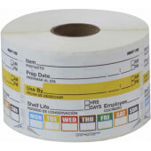 PIPUS01 National Checking Company, 3" x 2" Removable DuraPeelâ„¢ Food Rotation Label Roll (500/roll)