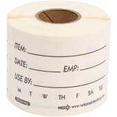 DSL23R National Checking Company, 3" x 2" Dissolving Food Rotation Label Roll (250/roll)