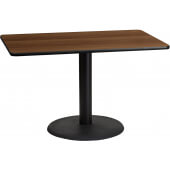 LVLO-16632 LiVello, 48" x 30" Rectangular Indoor Melamine Dining Table w/ Walnut Laminate Finish
