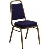 LVLO-3131 LiVello, Hercules Stackable Indoor Steel Banquet Chair, Navy w/ Gold Frame