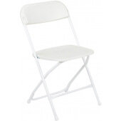 LVLO-5672 LiVello, Hercules Indoor / Outdoor Plastic Folding Chair, White