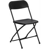 LVLO-6672 LiVello, Hercules Indoor / Outdoor Plastic Folding Chair, Black