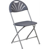 LVLO-920402 LiVello, Hercules Indoor / Outdoor Plastic Folding Chair, Charcoal