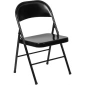 LVLO-897522 LiVello, Hercules Indoor / Outdoor Metal Folding Chair, Black