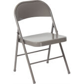 LVLO-797522 LiVello, Hercules Indoor / Outdoor Metal Folding Chair, Gray