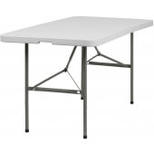 LVLO-389 LiVello, 60" x 30" Indoor / Outdoor Bi-Fold Plastic Folding Table, Granite White