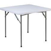 LVLO-385991 LiVello, 34" x 34" Indoor / Outdoor Plastic Folding Table, Granite White
