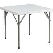 LVLO-04702 LiVello, 34" x 34" Indoor / Outdoor Plastic Folding Table, Granite White