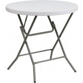 LVLO-97471 LiVello, 32" Indoor / Outdoor Plastic Folding Table, Granite White
