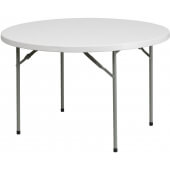 LVLO-22941 LiVello, 48" Indoor / Outdoor Plastic Folding Table, Granite White