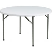 LVLO-71791 LiVello, 48" Indoor / Outdoor Plastic Folding Table, Granite White