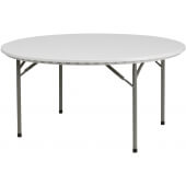 LVLO-2645 LiVello, 60" Indoor / Outdoor Plastic Folding Table, Granite White