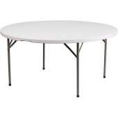 LVLO-33702 LiVello, 60" Indoor / Outdoor Plastic Folding Table, Granite White
