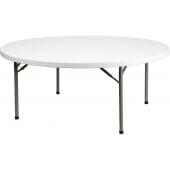 LVLO-78471 LiVello, 71" Indoor / Outdoor Plastic Folding Table, Granite White